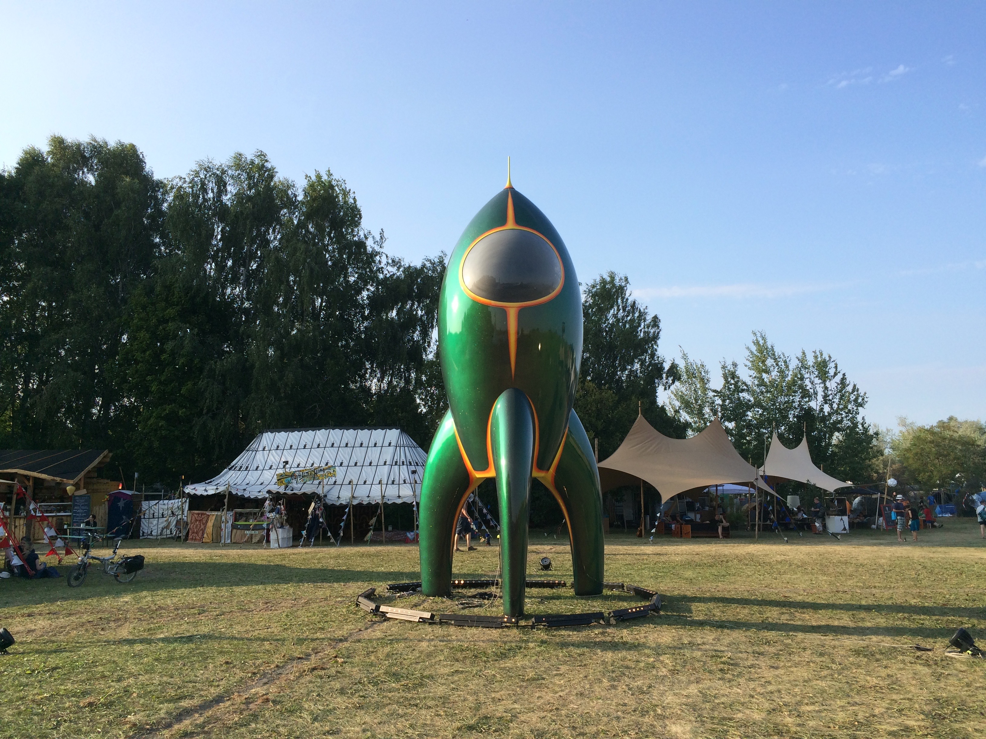 Foto der Rakete auf dem Chaos Communication Camp 2015